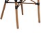 Flash Furniture Marseille French Bistro Stacking Chair w/Arms, Black Textilene and Bamboo Print Aluminum Frame, 4PK 4-SDA-ADS642108-BK-NAT-GG - alternate 3